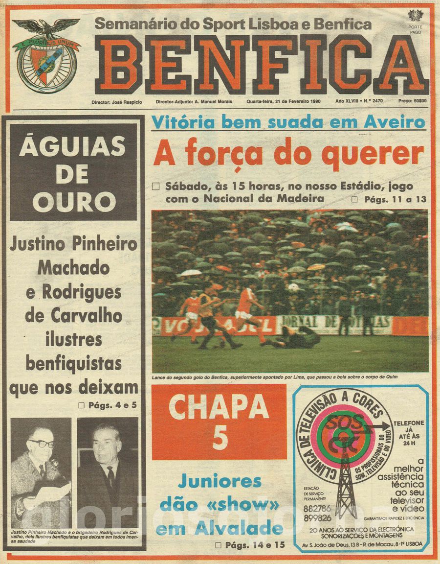 jornal o benfica 2470 1990-02-21